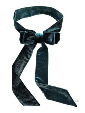 Women Velvet Sash Belt Bow Tie Belt Skinny Neck Scarf for Bridal Wedding Dress